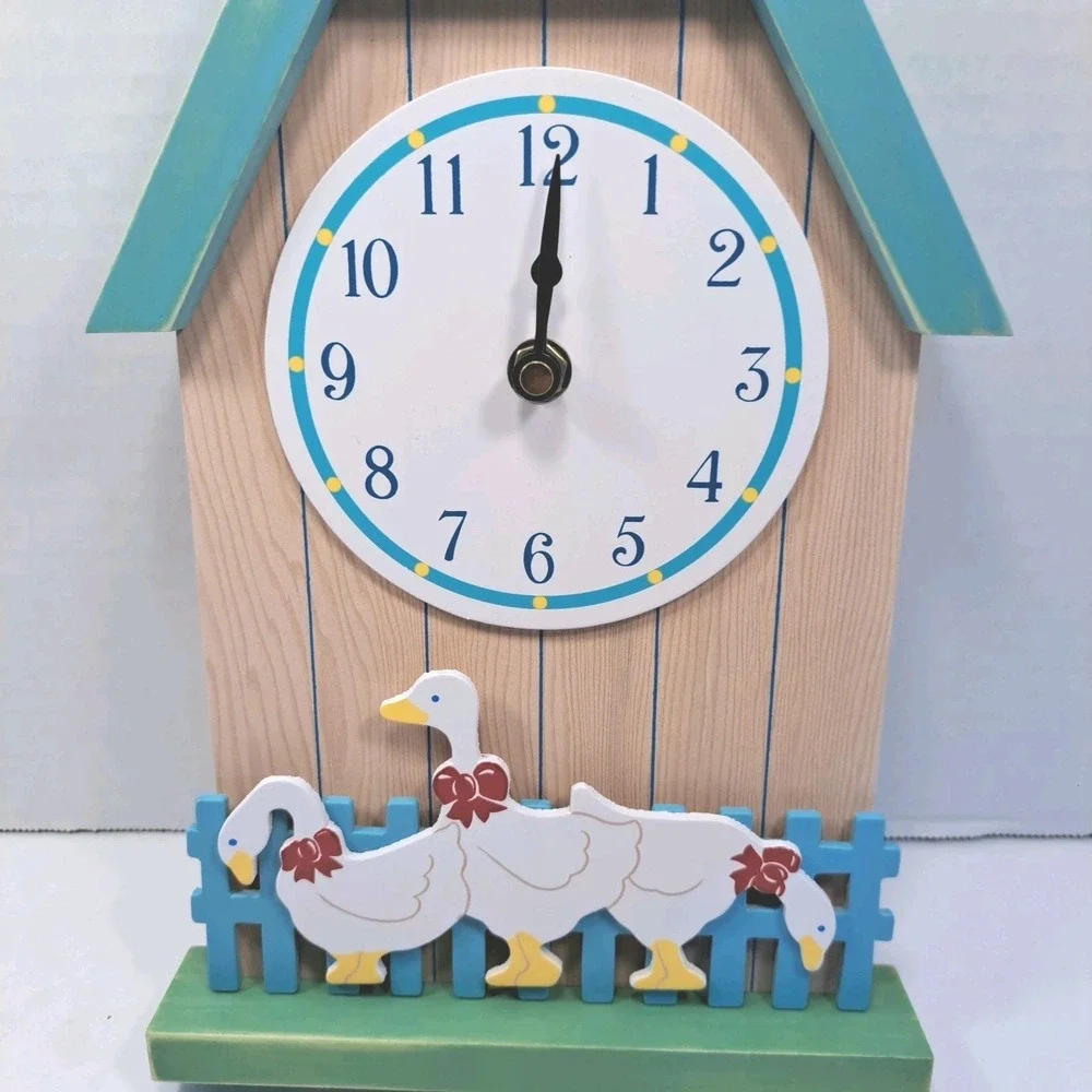 New Vintage Avon The Gift Collection Country Goose Minute By Minute Clock Tested